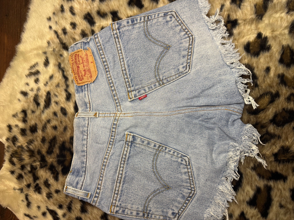 Upcycled High-Rise denim cutoff