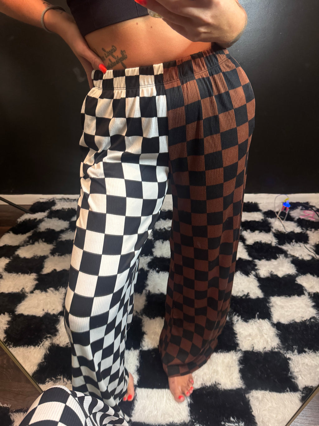 Split Decision Checkered Pants