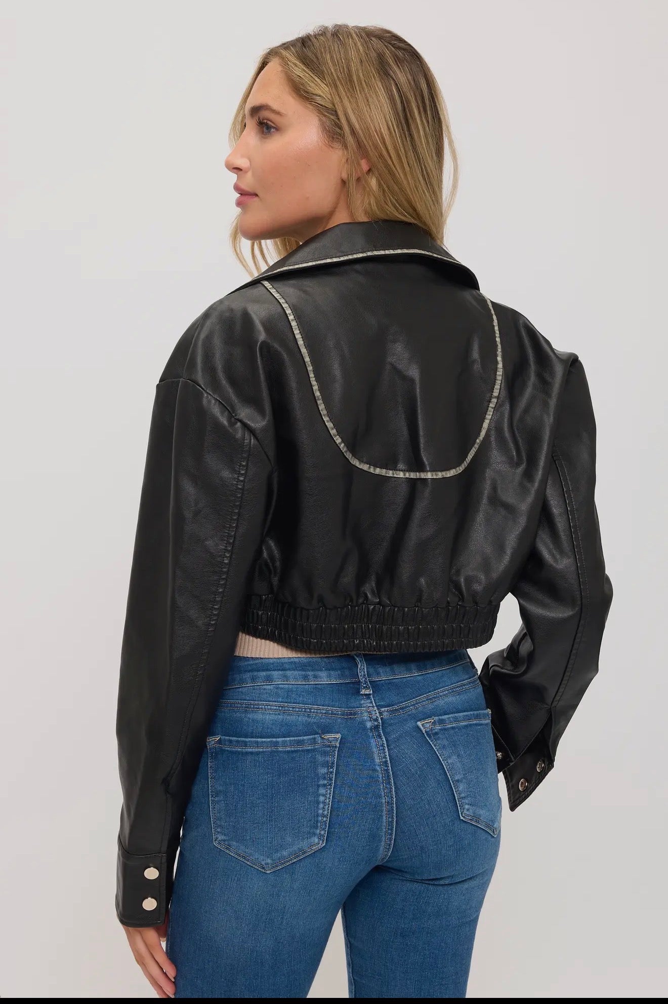 Voltage Cropped Moto Jacket
