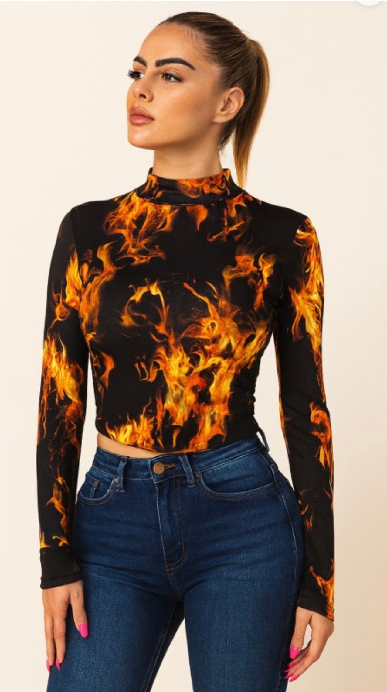 Legendary Flame Mock Neck