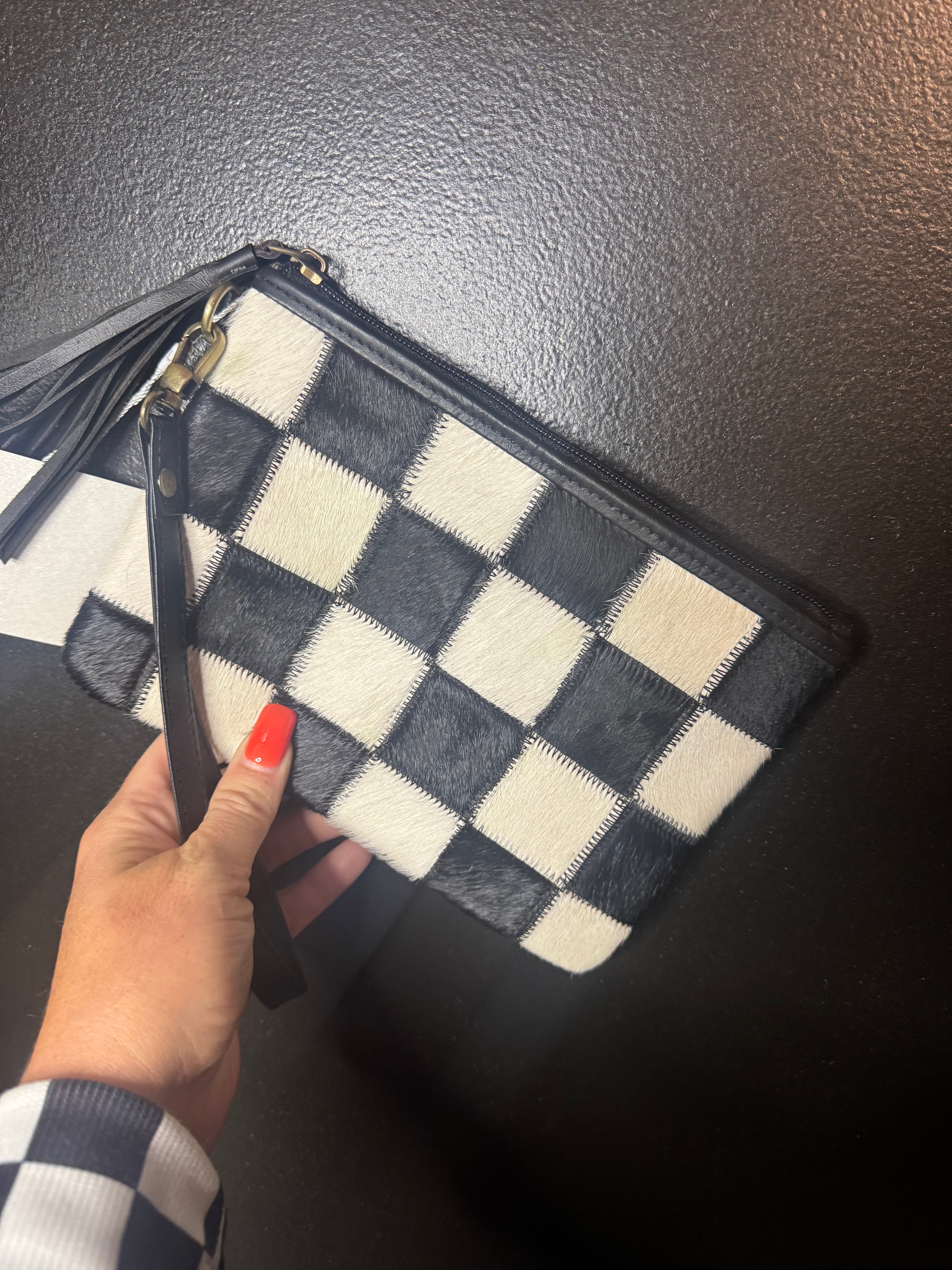 Checker Wristlet