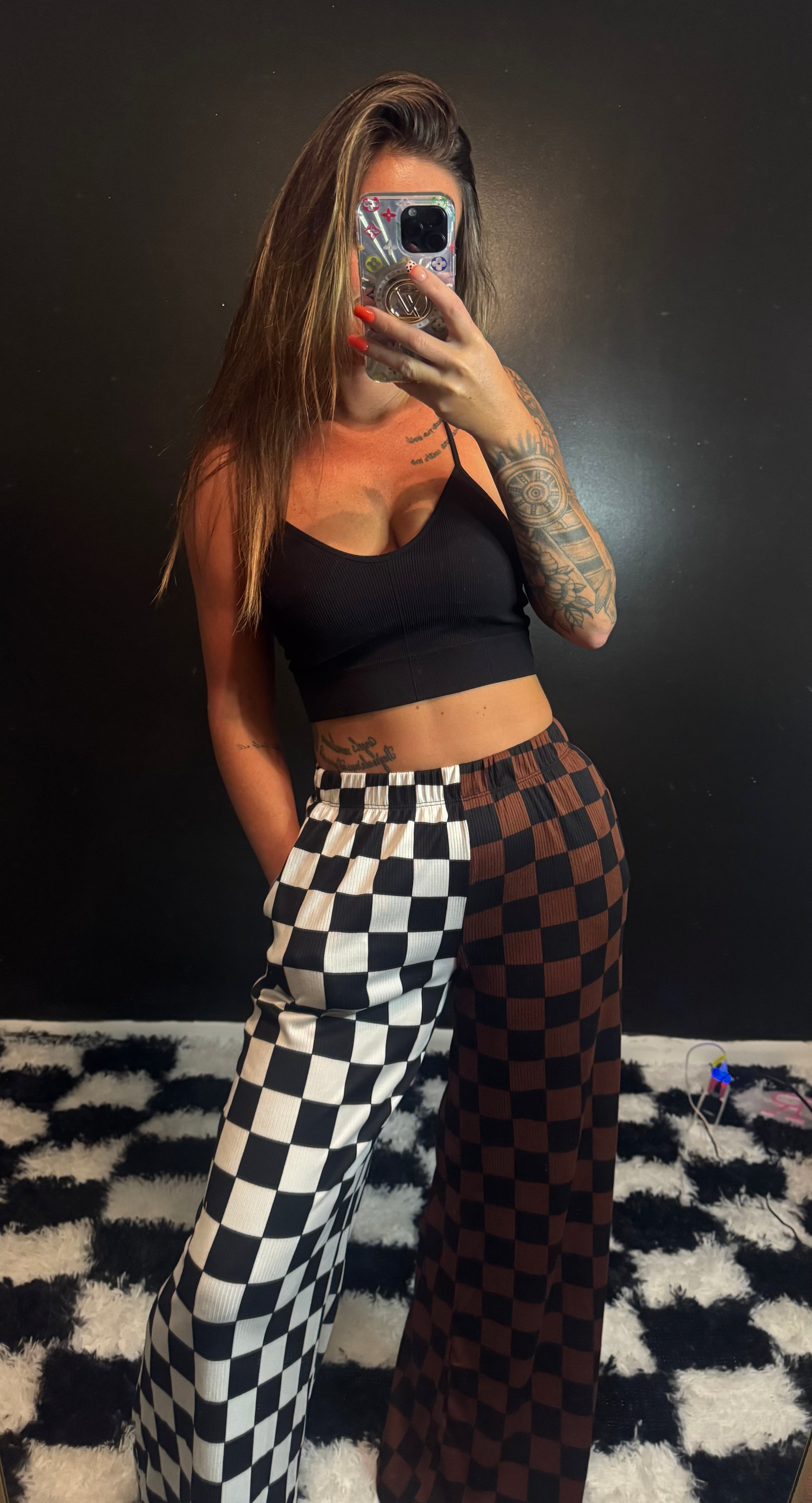 Split Decision Checkered Pants